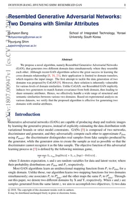 Resembled Generative Adversarial Networks: Two Domains with Similar
  Attributes