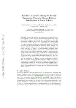 Iterative Attention Mining for Weakly Supervised Thoracic Disease
  Pattern Localization in Chest X-Rays