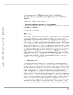 Is Neuromorphic MNIST neuromorphic? Analyzing the discriminative power
  of neuromorphic datasets in the time domain