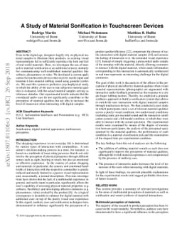 A Study of Material Sonification in Touchscreen Devices