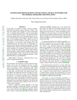 Generalized Bilinear Deep Convolutional Neural Networks for Multimodal
  Biometric Identification
