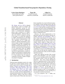 Global Transition-based Non-projective Dependency Parsing
