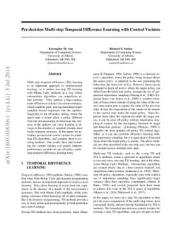 Per-decision Multi-step Temporal Difference Learning with Control
  Variates