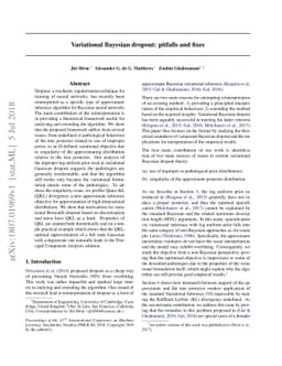 Variational Bayesian dropout: pitfalls and fixes