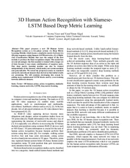 3D Human Action Recognition with Siamese-LSTM Based Deep Metric Learning