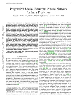Progressive Spatial Recurrent Neural Network for Intra Prediction