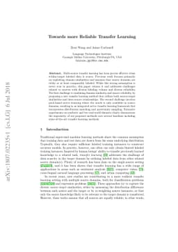 Towards more Reliable Transfer Learning