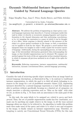 Dynamic Multimodal Instance Segmentation guided by natural language
  queries