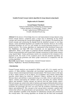 Scalable Formal Concept Analysis algorithm for large datasets using
  Spark
