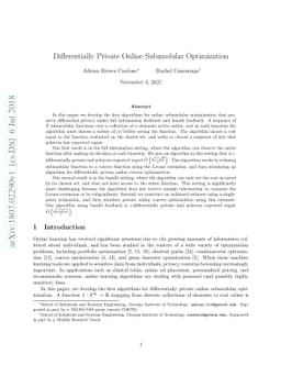 Differentially Private Online Submodular Optimization