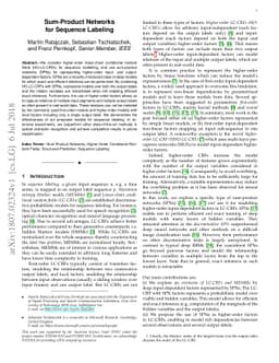 Sum-Product Networks for Sequence Labeling