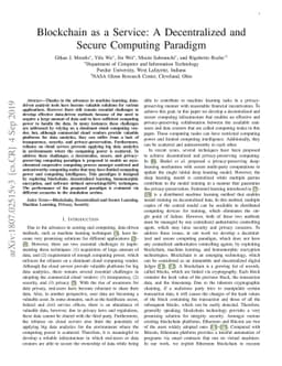 Blockchain as a Service: A Decentralized and Secure Computing Paradigm