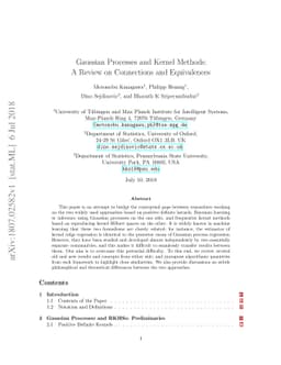 Gaussian Processes and Kernel Methods: A Review on Connections and
  Equivalences