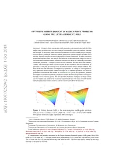 Optimistic mirror descent in saddle-point problems: Going the extra
  (gradient) mile