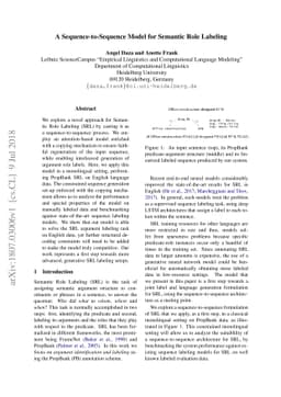A Sequence-to-Sequence Model for Semantic Role Labeling