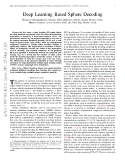 Deep Learning Based Sphere Decoding