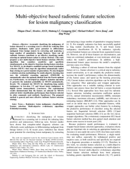 Automatic multi-objective based feature selection for classification
