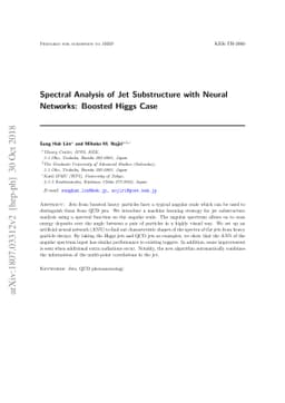 Spectral Analysis of Jet Substructure with Neural Networks: Boosted
  Higgs Case