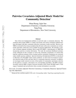 Pairwise Covariates-adjusted Block Model for Community Detection