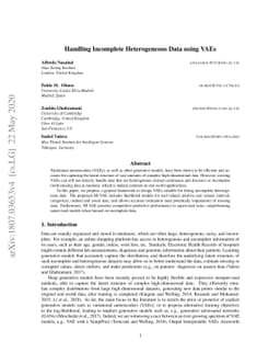 Handling Incomplete Heterogeneous Data using VAEs