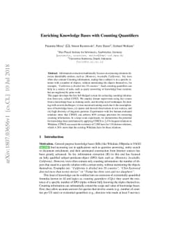 Enriching Knowledge Bases with Counting Quantifiers