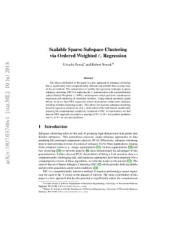 Scalable Sparse Subspace Clustering via Ordered Weighted $\ell_1$
  Regression