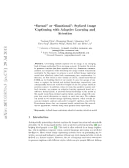 "Factual" or "Emotional": Stylized Image Captioning with Adaptive
  Learning and Attention