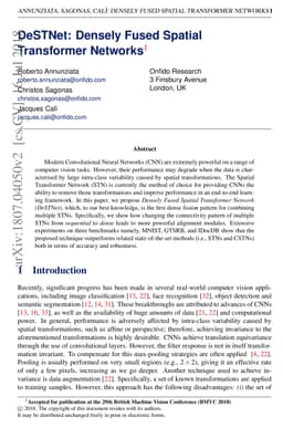 DeSTNet: Densely Fused Spatial Transformer Networks