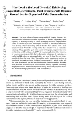 How Local is the Local Diversity? Reinforcing Sequential Determinantal
  Point Processes with Dynamic Ground Sets for Supervised Video Summarization