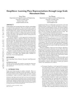DeepMove: Learning Place Representations through Large Scale Movement
  Data