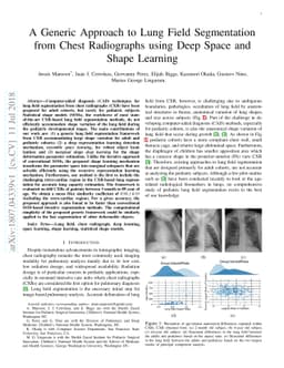 A Generic Approach to Lung Field Segmentation from Chest Radiographs
  using Deep Space and Shape Learning