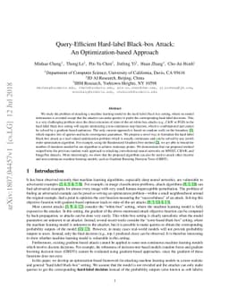 Query-Efficient Hard-label Black-box Attack:An Optimization-based
  Approach