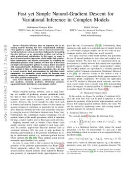 Fast yet Simple Natural-Gradient Descent for Variational Inference in
  Complex Models