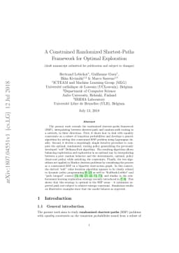 A Constrained Randomized Shortest-Paths Framework for Optimal
  Exploration