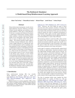 The Bottleneck Simulator: A Model-based Deep Reinforcement Learning
  Approach