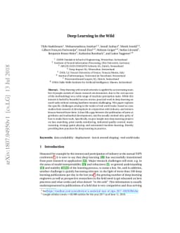 Deep Learning in the Wild