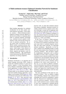 A Multi-sentiment-resource Enhanced Attention Network for Sentiment
  Classification