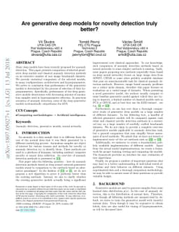 Are generative deep models for novelty detection truly better?