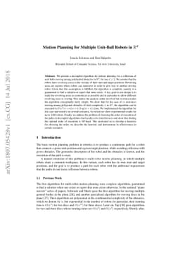 Motion Planning for Multiple Unit-Ball Robots in $\mathbb{R}^d$