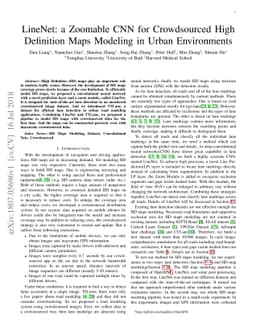 LineNet: a Zoomable CNN for Crowdsourced High Definition Maps Modeling
  in Urban Environments