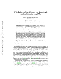 ENG: End-to-end Neural Geometry for Robust Depth and Pose Estimation
  using CNNs