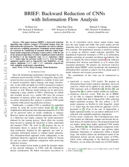 BRIEF: Backward Reduction of CNNs with Information Flow Analysis