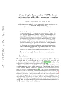 Visual Graphs from Motion (VGfM): Scene understanding with object
  geometry reasoning