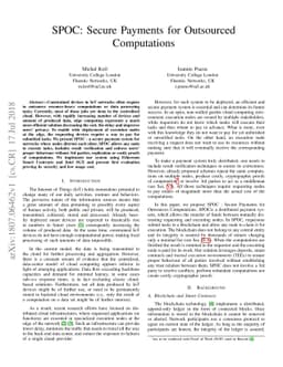 SPOC: Secure Payments for Outsourced Computations