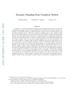 Dynamic Sampling from Graphical Models