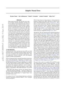 Adaptive Neural Trees