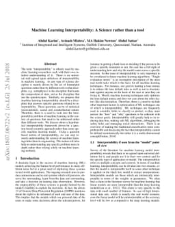 Machine Learning Interpretability: A Science rather than a tool