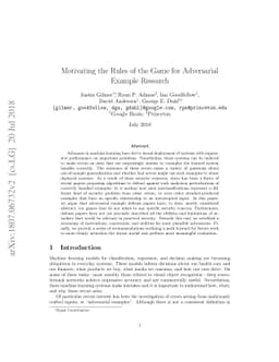 Motivating the Rules of the Game for Adversarial Example Research