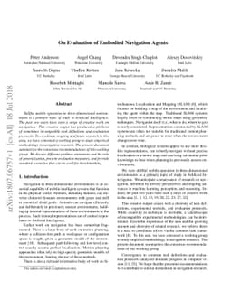 On Evaluation of Embodied Navigation Agents