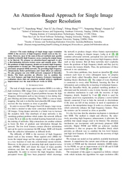 An Attention-Based Approach for Single Image Super Resolution
